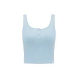 [크롭 스타일-High Waistline] 버튼 탱크 탑 - 스카이 블루