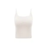 [크롭 스타일-High Waistline] 조절 가능 캐미솔 - 크림 화이트