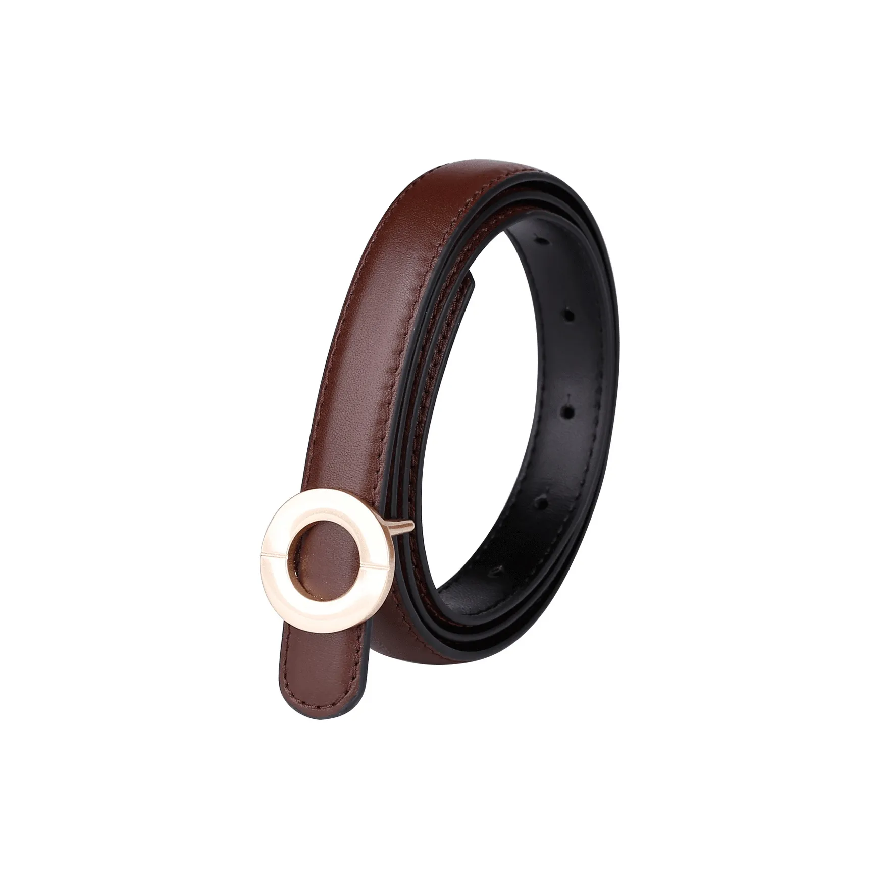 Jaylen Oos Винтаж Мягкий Удобный с Роскошным Ощущением Ремни из Коровьей Кожи Женские Черные Ширина 2 см