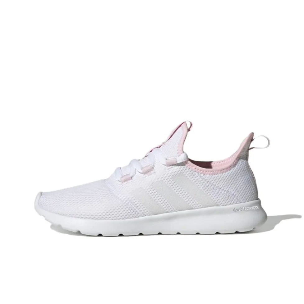 Adidas Cloudfoam Pure Slip Resistant Breathable Low Top Casual Running Shoes Women's White Pink
