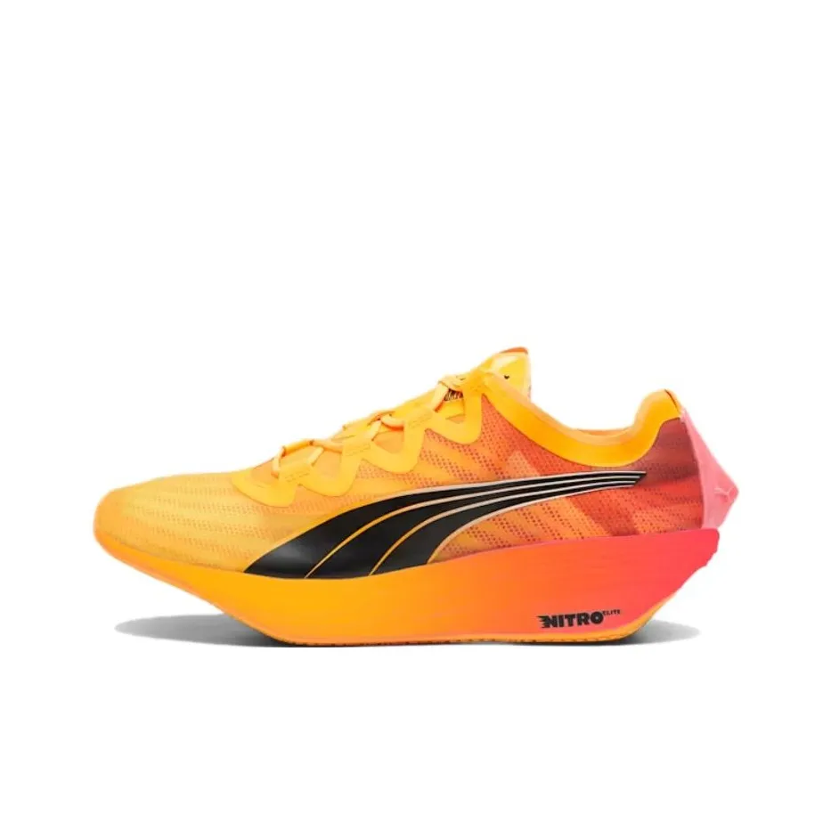PUMA Fast FWD Nitro Elite Slip-on Resistant и Breathable Low Top Повседневные Беговые кроссовки Мужские Желтые
