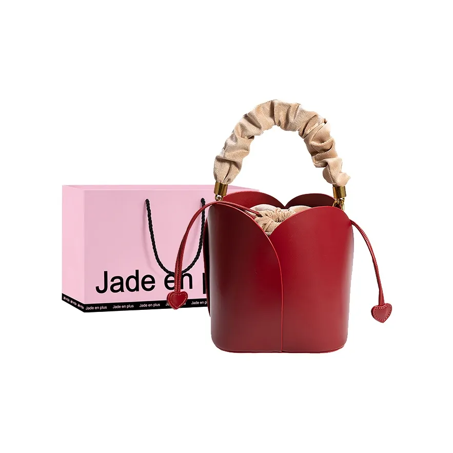 Jade En Plus Microfiber Synthetic Leather Handbag Trumpets Women's Burgundy/Brown/Black