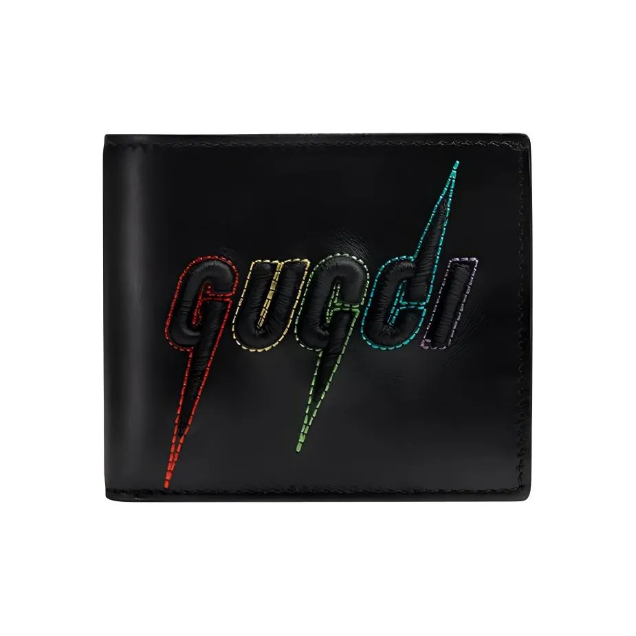 GUCCI Leather Wallet Men's Black