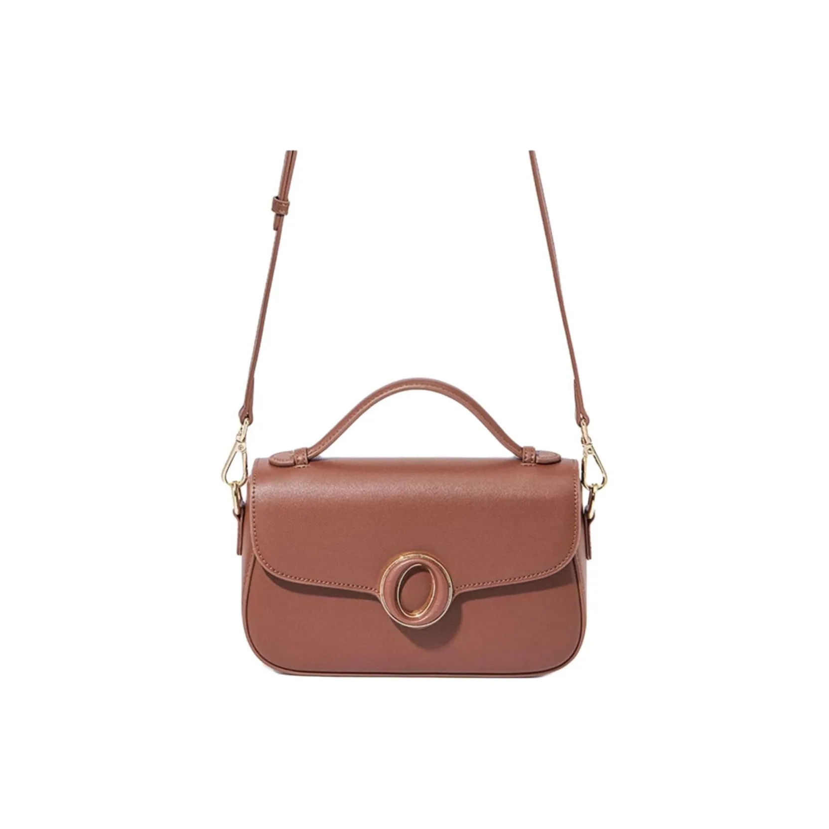 BOB ORE BLUE COLLECTION Cow Leather Shoulder Bag Crossbody Bag Handbag Medium Size Women's Brown