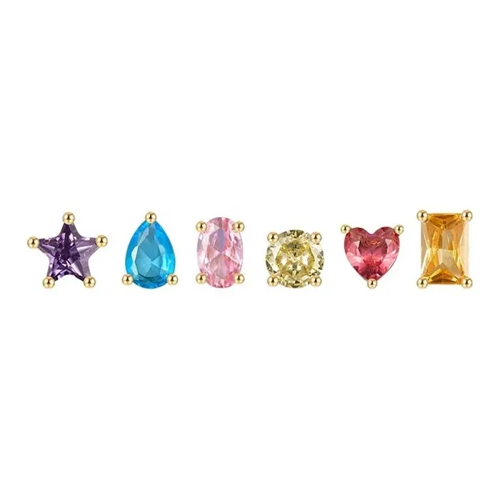 CARAT'S DIARY Серьги-гвоздики из серебра S925 противоаллергенные женские