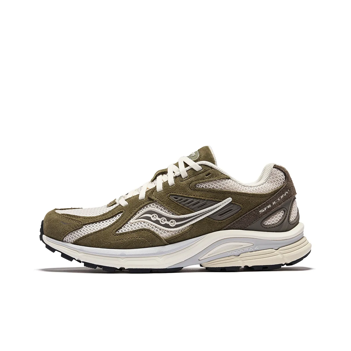 Saucony Kinvara 4 Cushioning Low-Top Running Shoes Unisex Green White