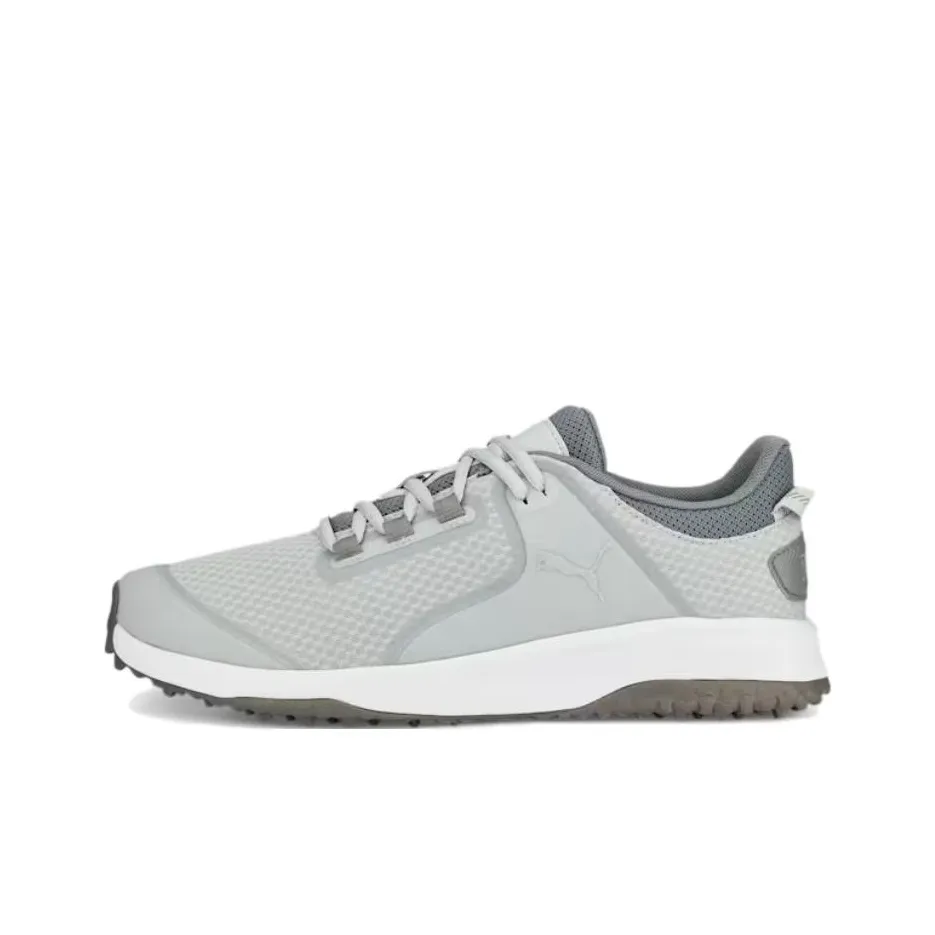 PUMA Anti Slip Wear Resistant Low Top Golf Shoes Men's Light Gray