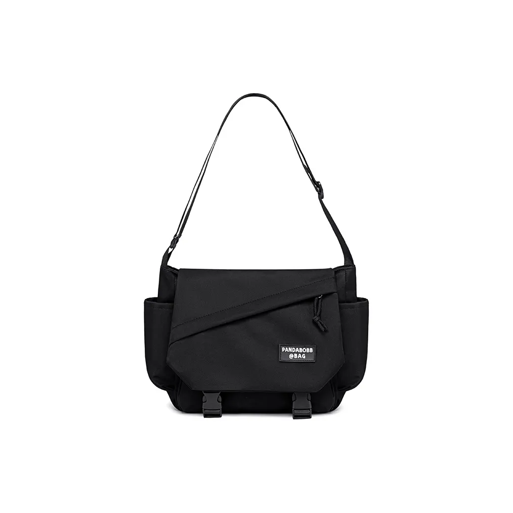 Bobby Bear Oxford Shoulder Bag Crossbody Bag Techwear Workwear Bag Messenger Bag Regular Unisex Black/White