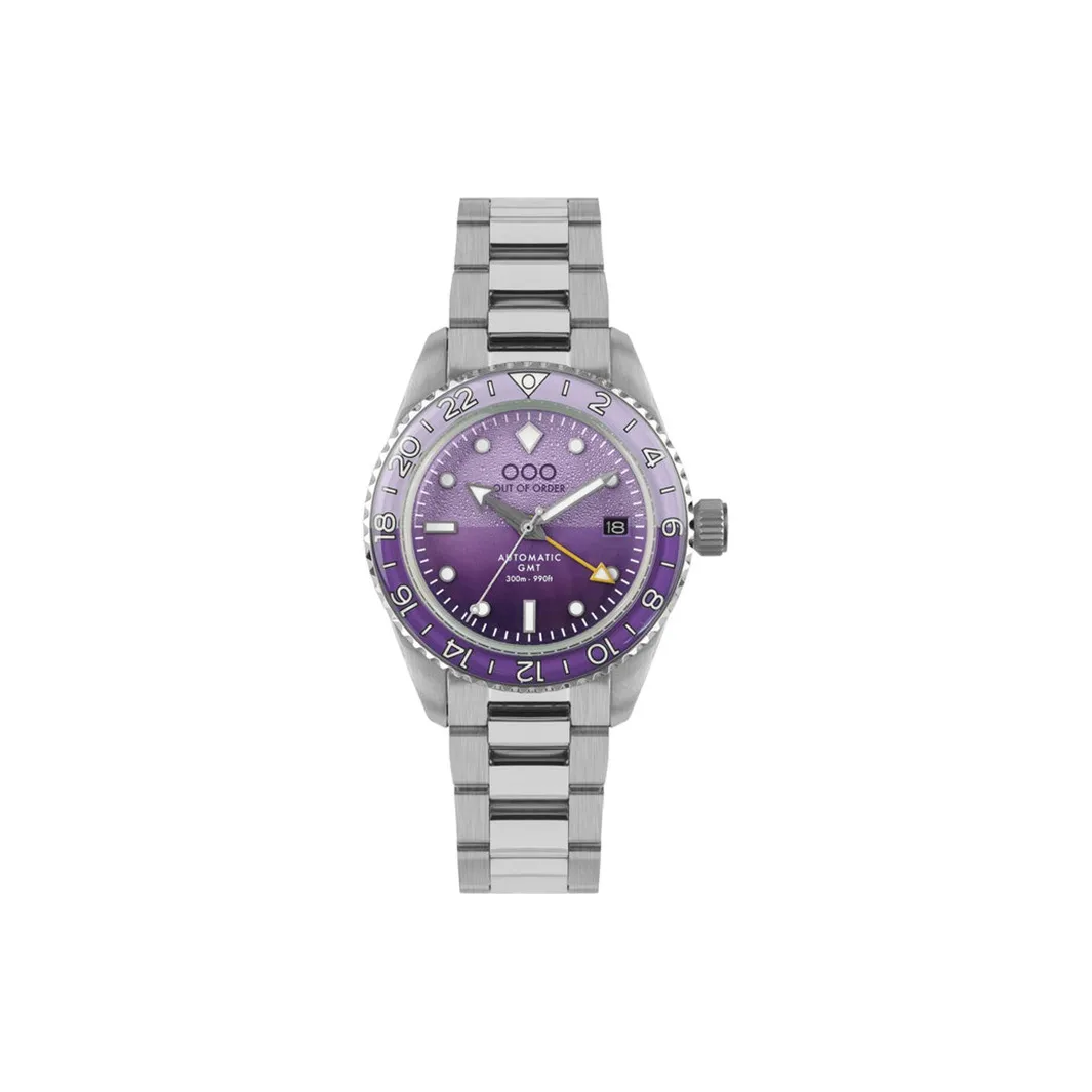 OUT OF ORDER Automatic Mechanical Movement Purple Watch Dial Unisex