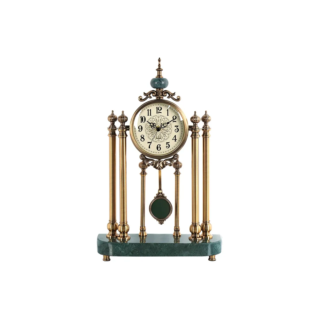 HENSE Кварцевый механизм цветная глазурь украшение для гостиной роскошь настольные часы унисекс бежевый циферблат часы HD6912