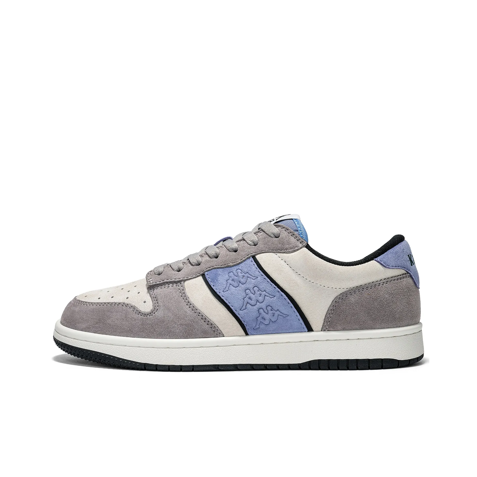 Kappa Back to Back Anti Slip Wear Resistant Low Top Skateboard Shoes Unisex Pelican Gray