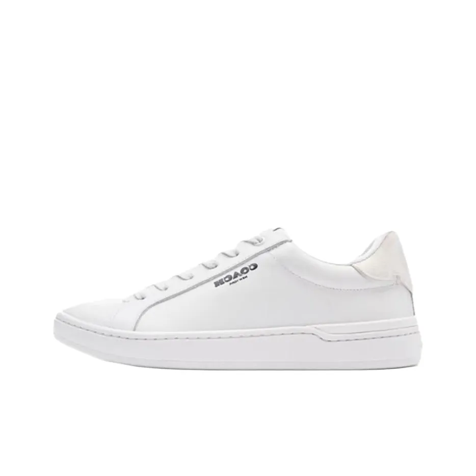 COACH Low Top Skateboard Shoes Women's Pure White