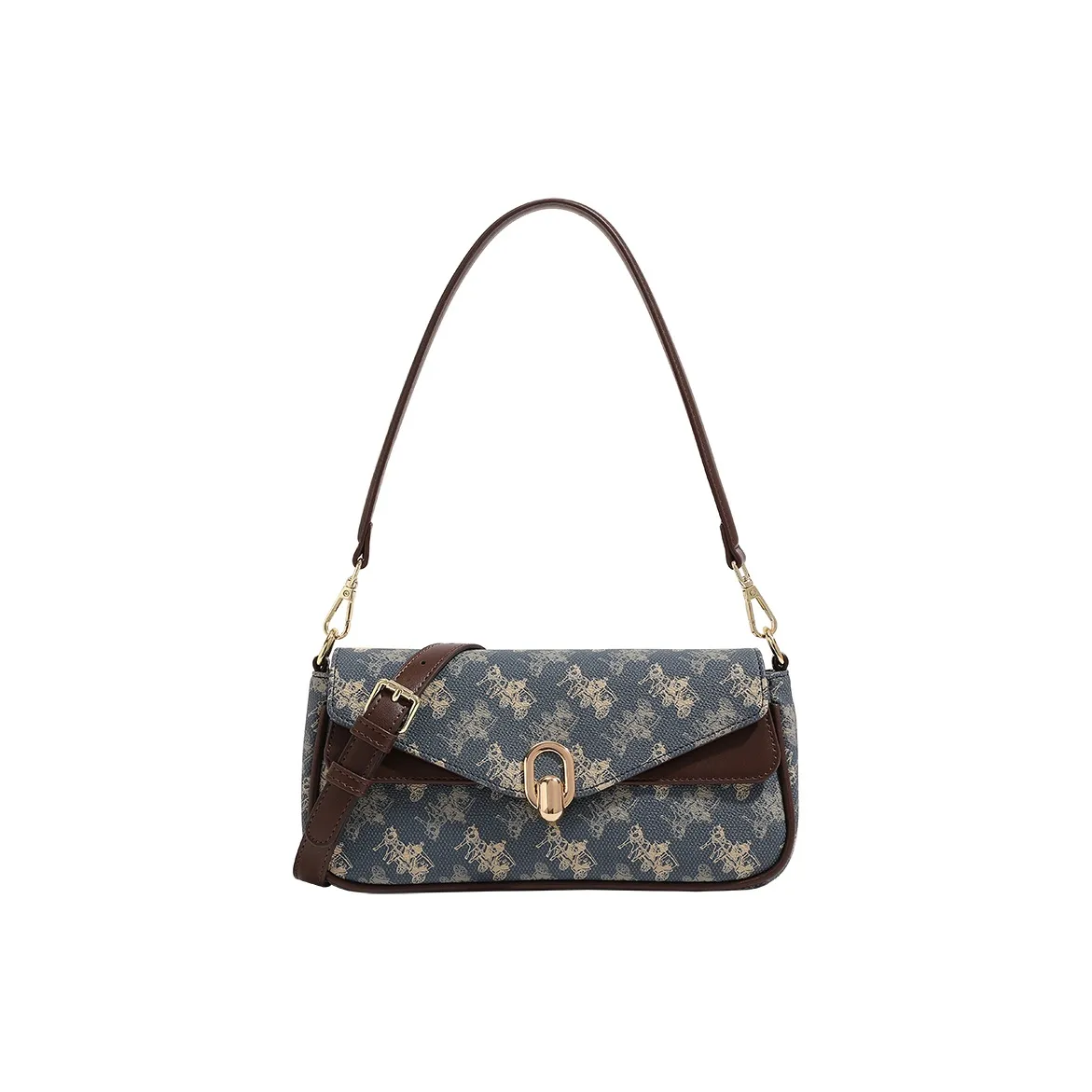 TTaG．baG Сумка через плечо из коровьей кожи Женская Синяя