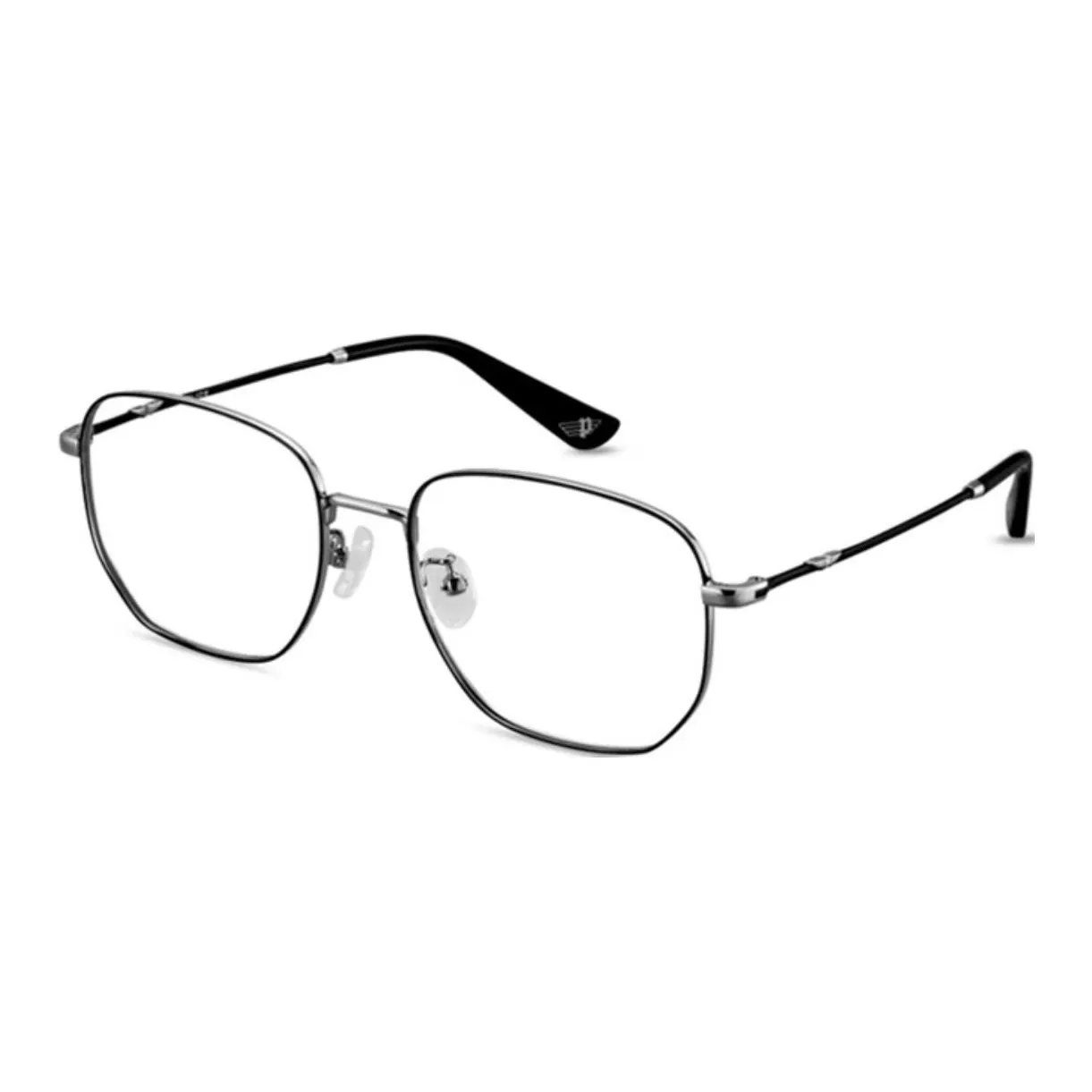 Police Пластиковая оправа Нержавеющая сталь β-титан Нерегулярная форма Оптические линзы Унисекс Серебристо-черный