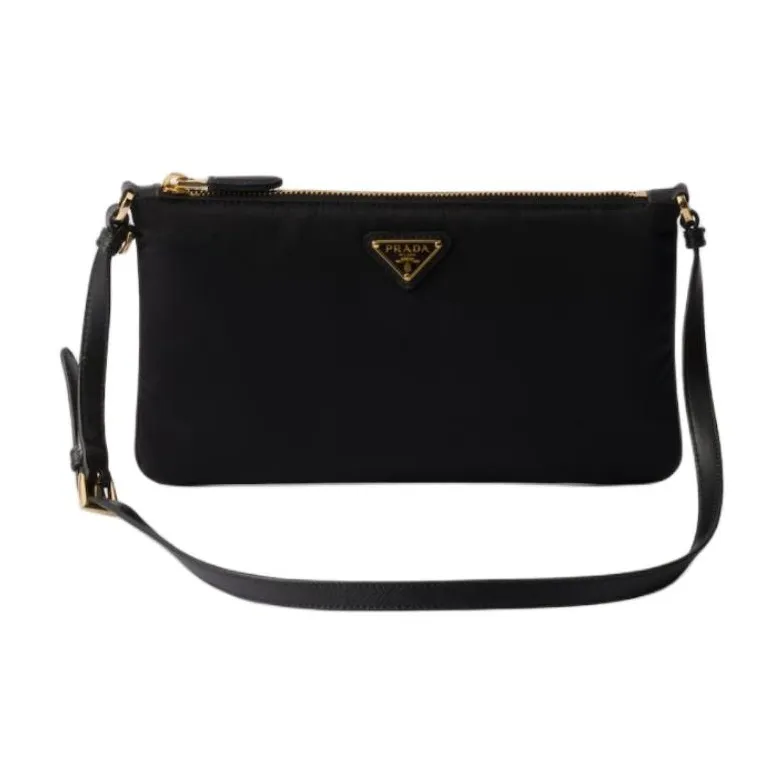 PRADA Re Nylon Recycled Nylon Shoulder Bag, Crossbody Bag Women's Black