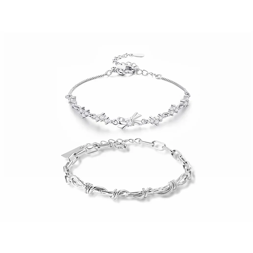 MUYAN Сплав Бант Вязаный Браслет Унисекс