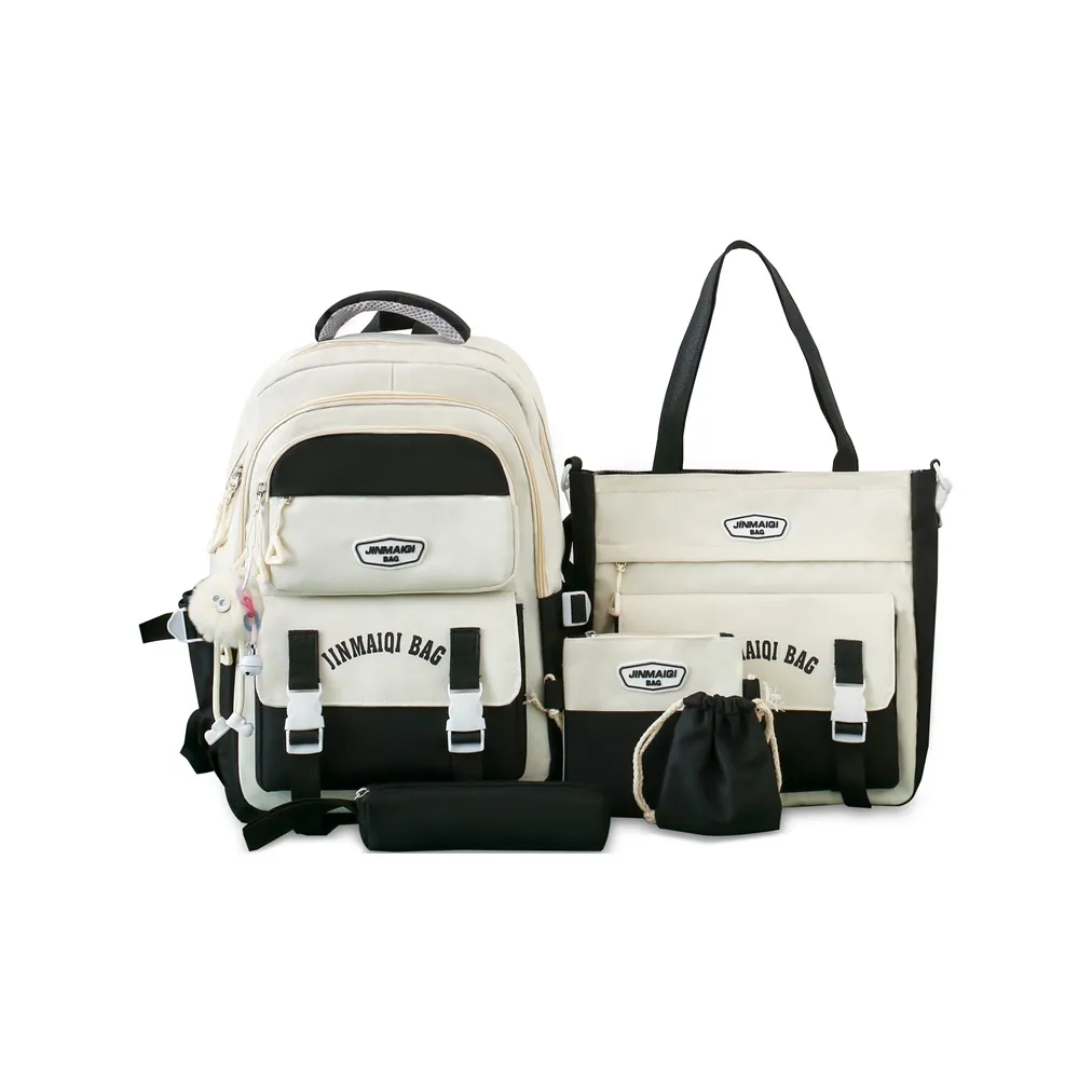 Kaka Tree Nylon Backpack Unisex Black/Red/Purple/Khaki
