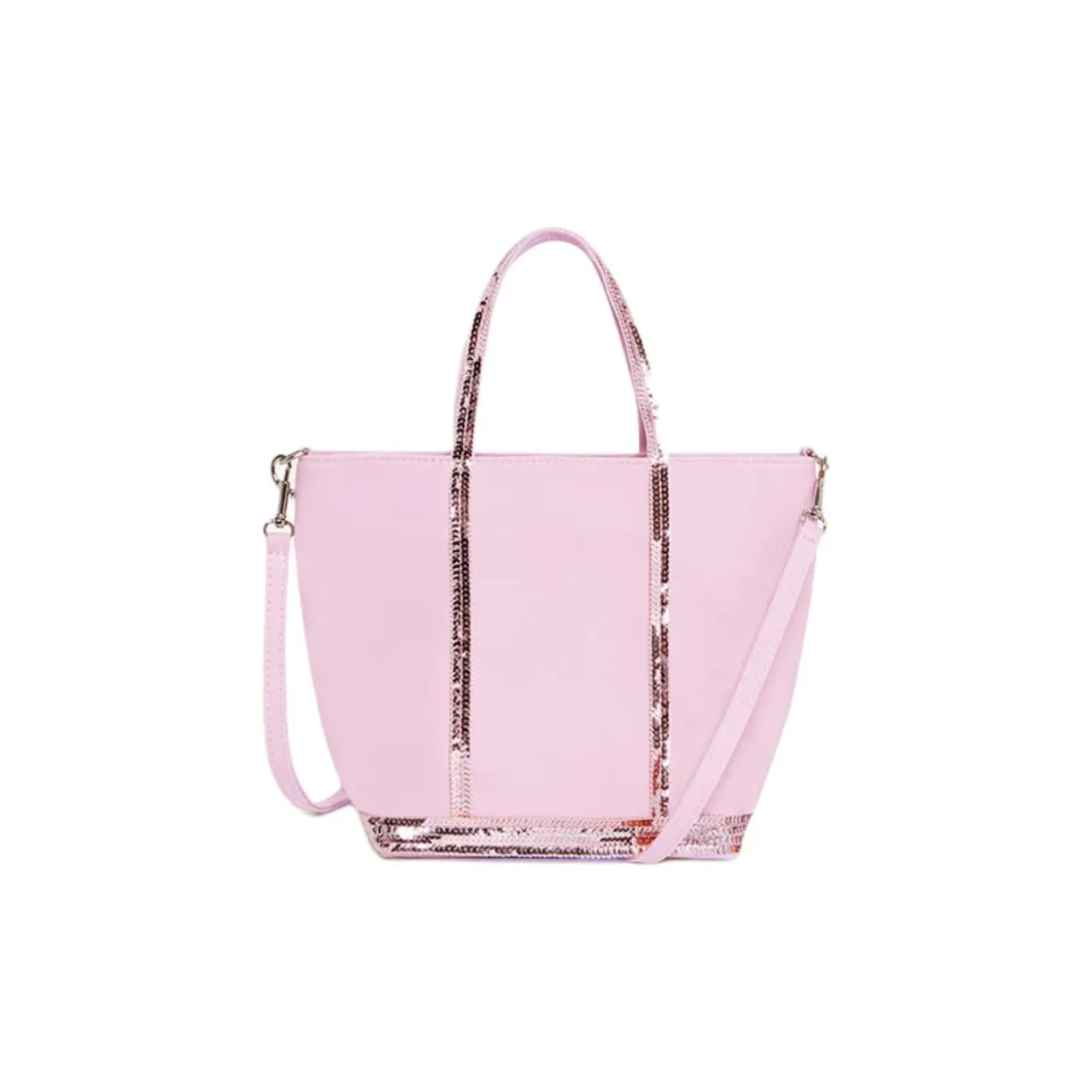Vanessa Bruno Cotton Canvas Tote Bag, Shopping Bag, Shoulder Bag, Crossbody Bag, Handbag Trumpets Women's Pink