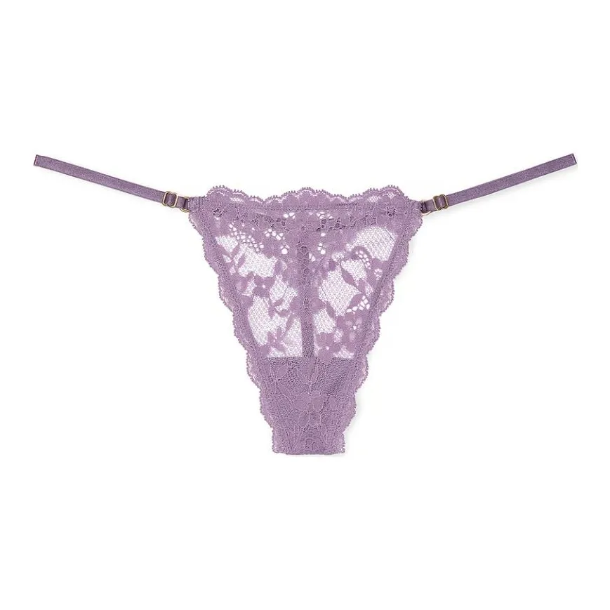 Victoria's Secret Fantasy Collection DREAM ANGELS Кружево Регулируемый V String Panty Frozen Plum String Женские