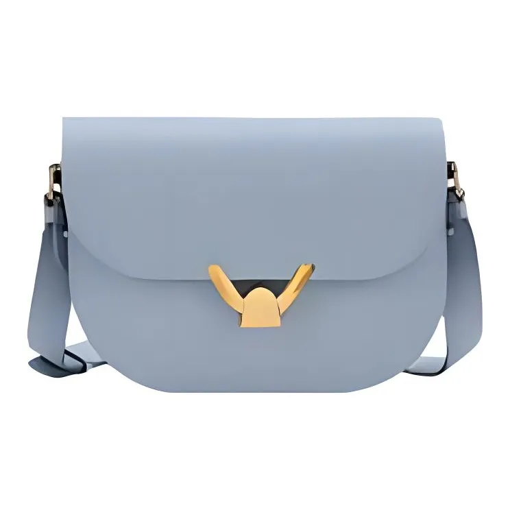 COCCINELLE Cow Leather Crossbody Bag, Shoulder Bag Trumpets Women's Misty Blue