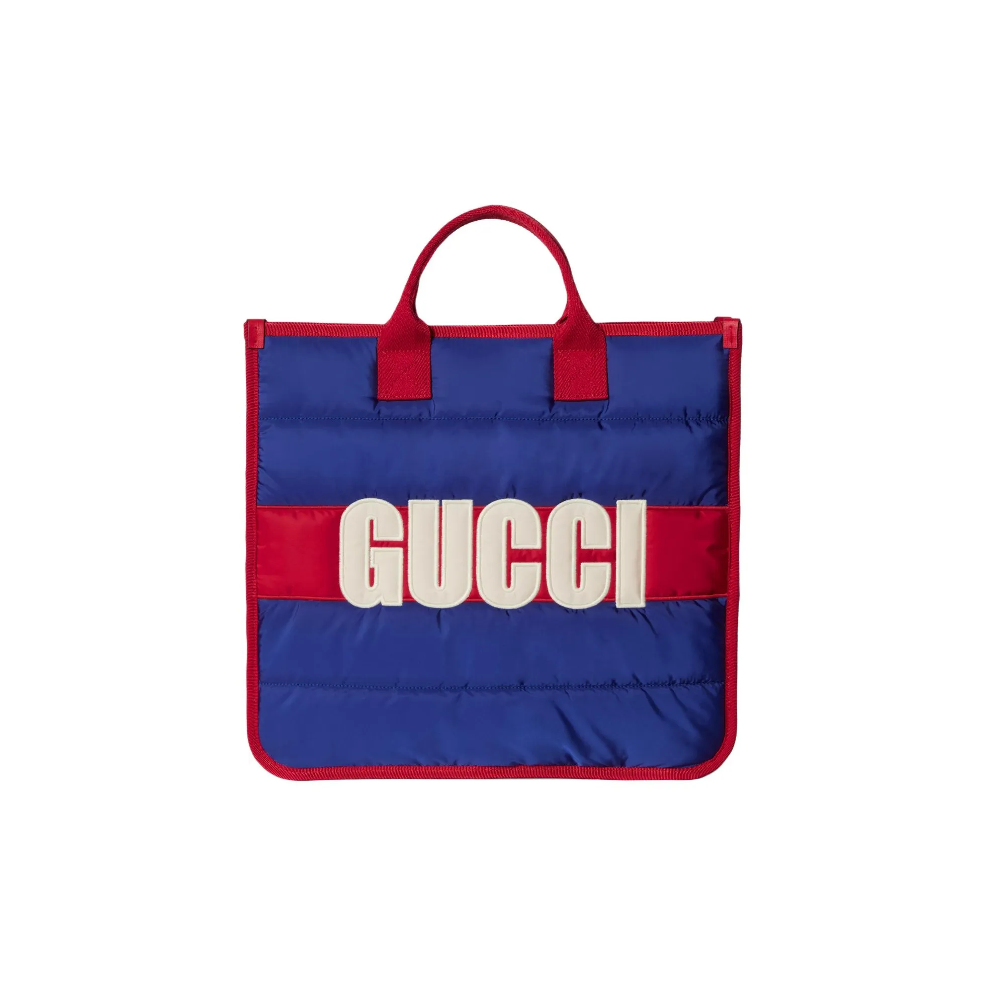 GUCCI Nylon Tote Bag, Shopping Bag, Handbag Kids' Blue & Red