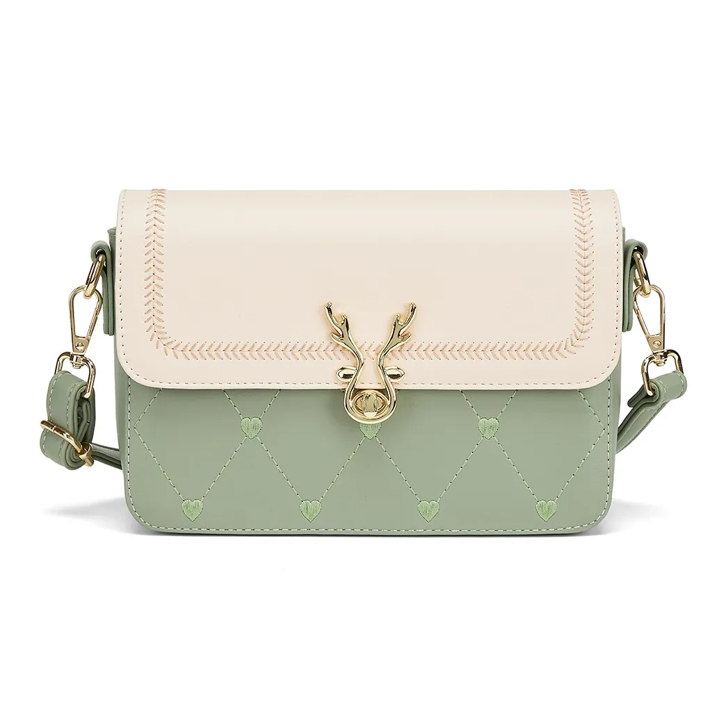 ST SAT Сумка через плечо из синтетической кожи женская зеленая