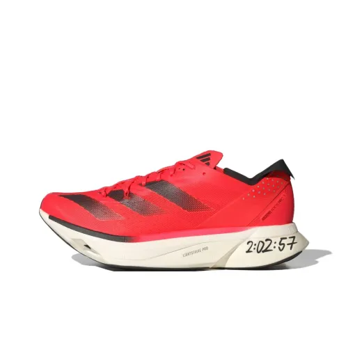 Adidas Adizero ADIOS Pro 3 Беговые кроссовки Низкие Красный/Черный Унисекс