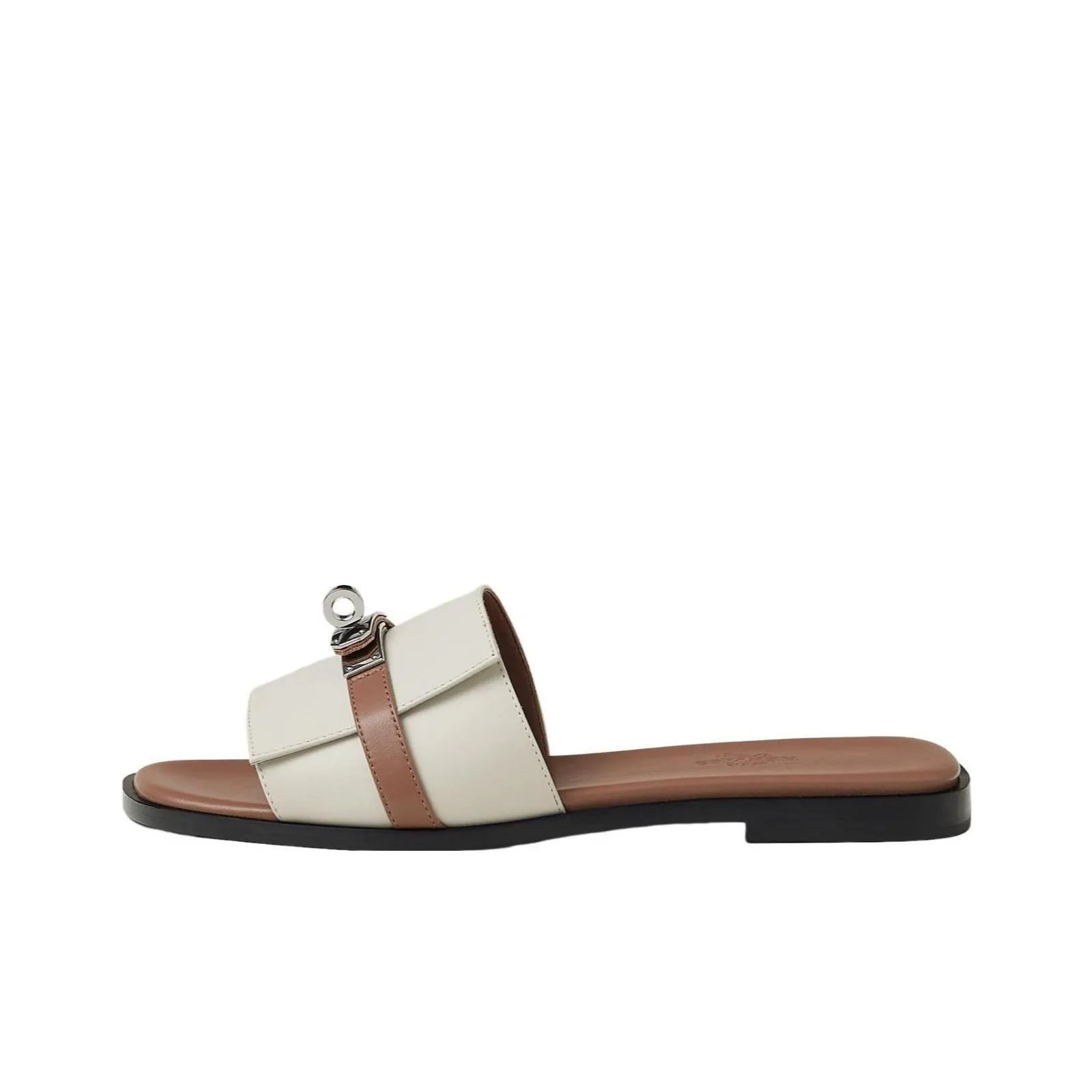 HERMES Giulia Slip Resistant Slide Slippers Women's Beige