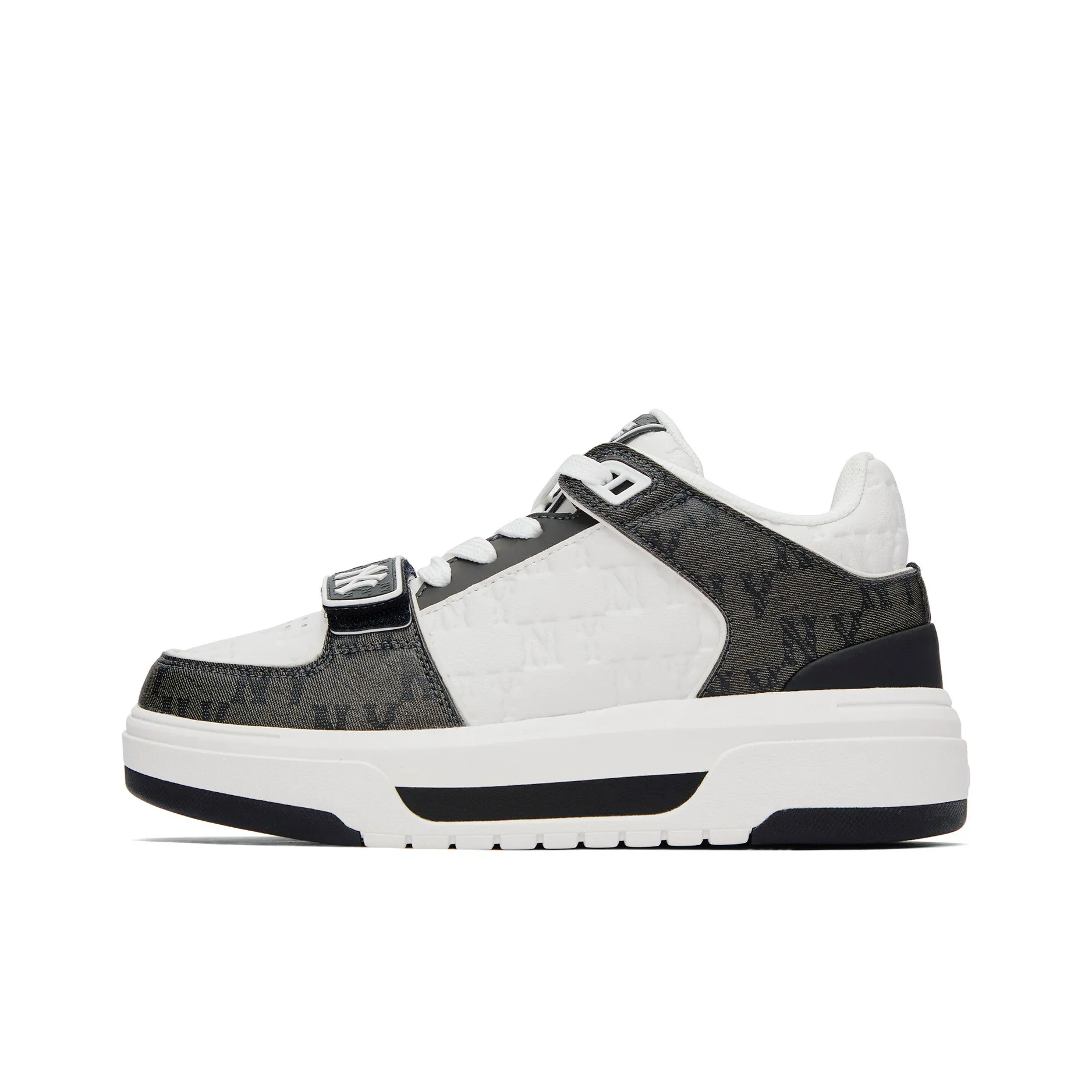 MLB Chunky Liner Skateboard Shoes Unisex Low-Top Black White