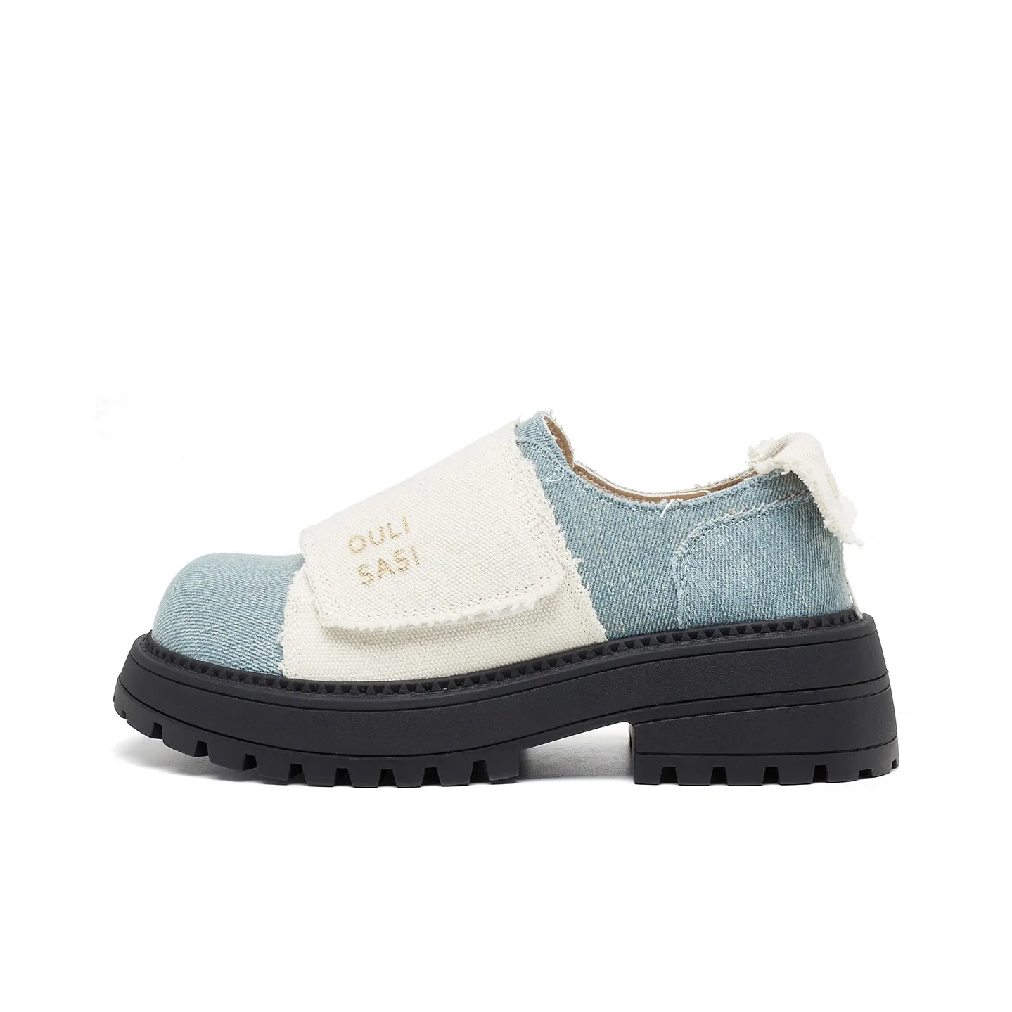 OULISASI Casual Single Shoes Women's Beige Blue