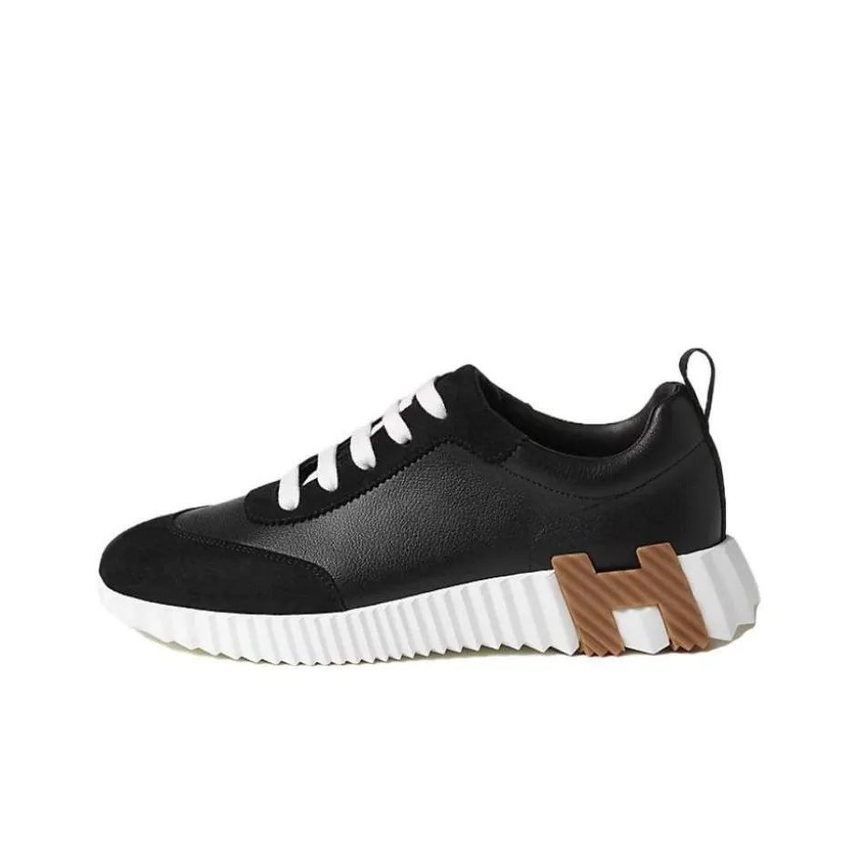 HERMES Bouncing Low Top Casual Shoes Women's Black