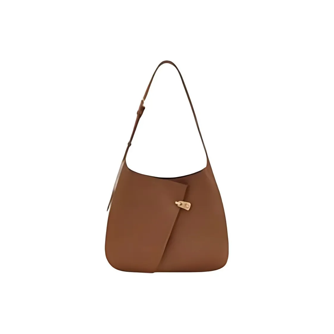 COCCINELLE Cow Leather Crescent Bag, Portable Crossbody Bag, Shoulder Bag Tubas Women's Caramel & Black