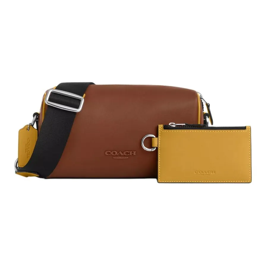 COACH Гладкая телячья кожа сумка через плечо мужская седло