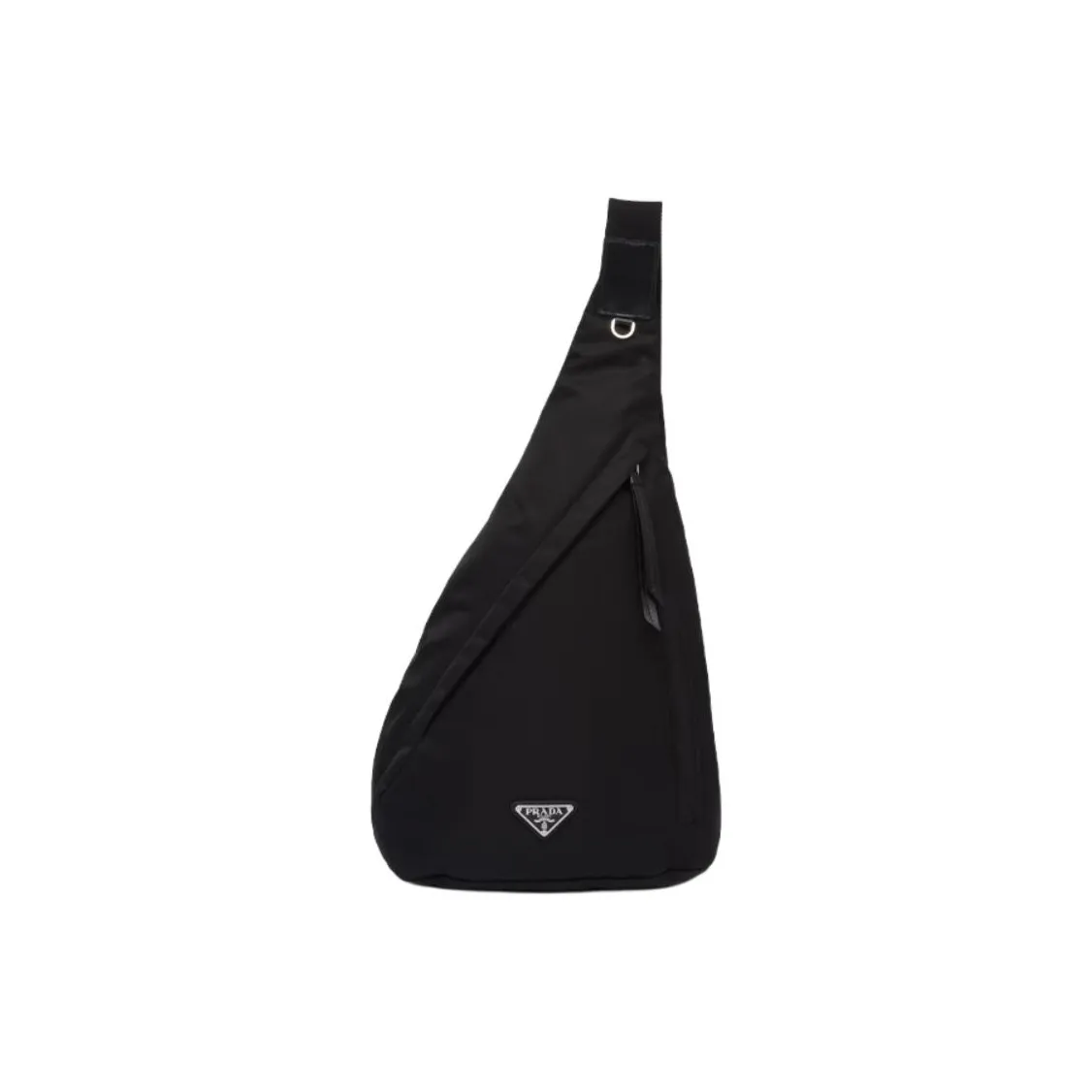 PRADA Recycled Nylon With Leather Shoulder Bag, Crossbody Bag Men's Black