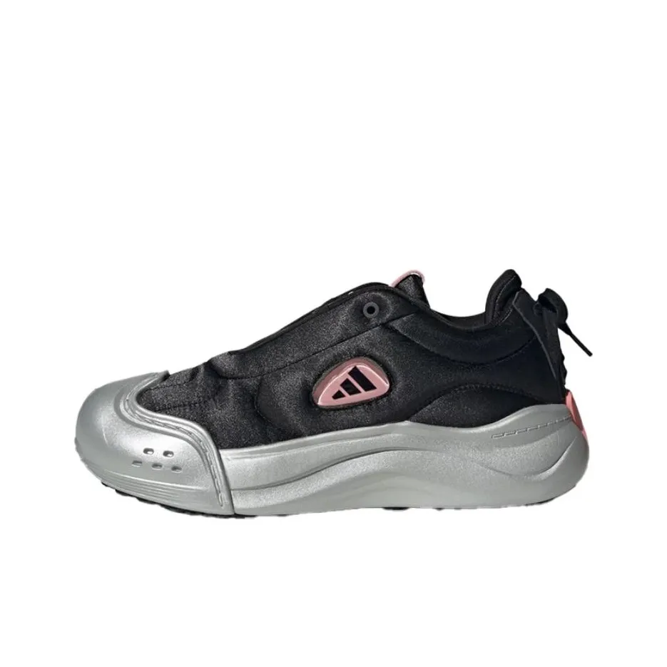 Adidas Anti Slip Wear Resistant Low Top Casual Shoes Women's Black Silver