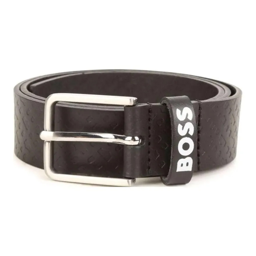 BOSS Kidswear Logo print Leather Belt