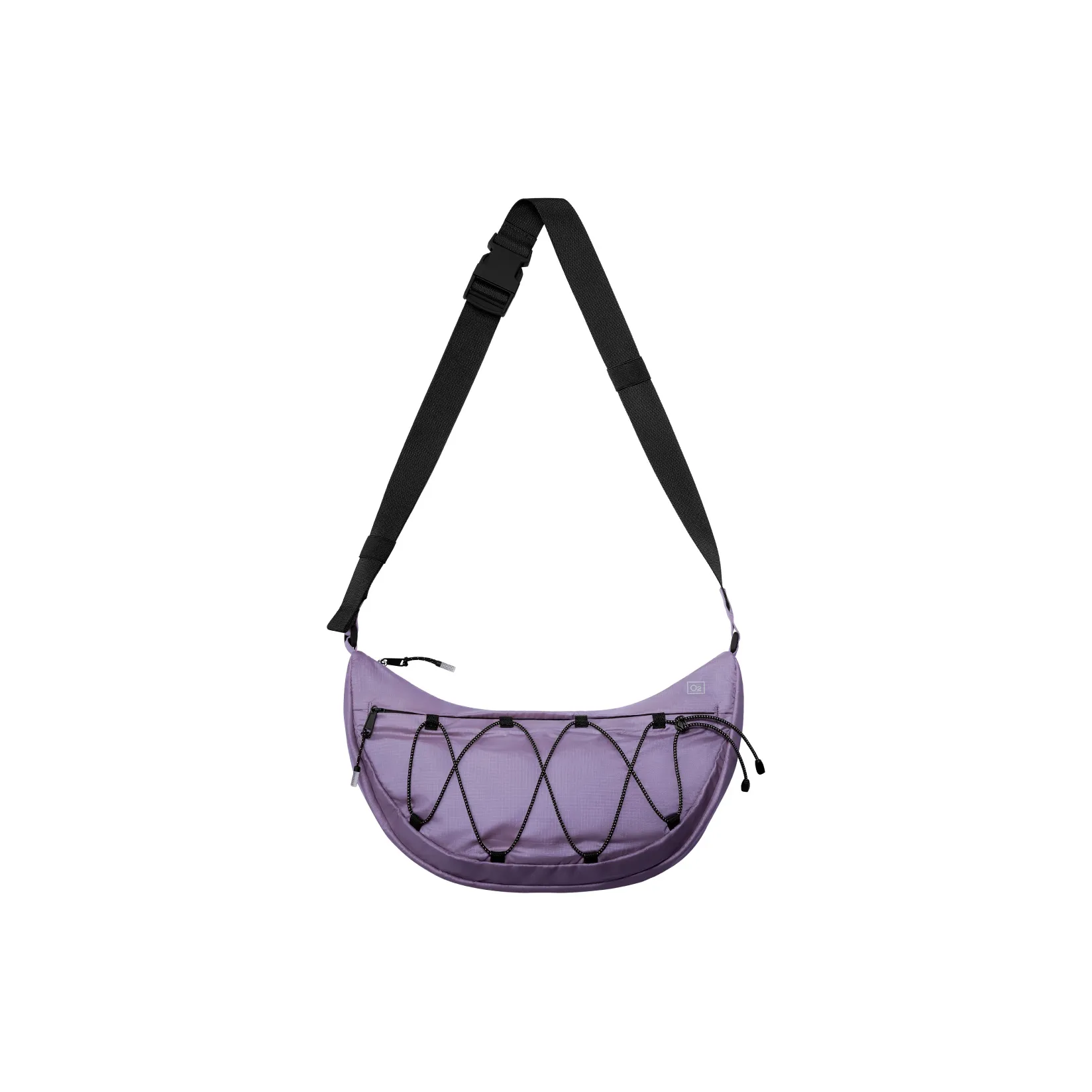Bananain Polyester Crossbody Bag Regular Unisex Mineral Shadow Purple/Light Gold Brown/Coral Orange/Azure Blue