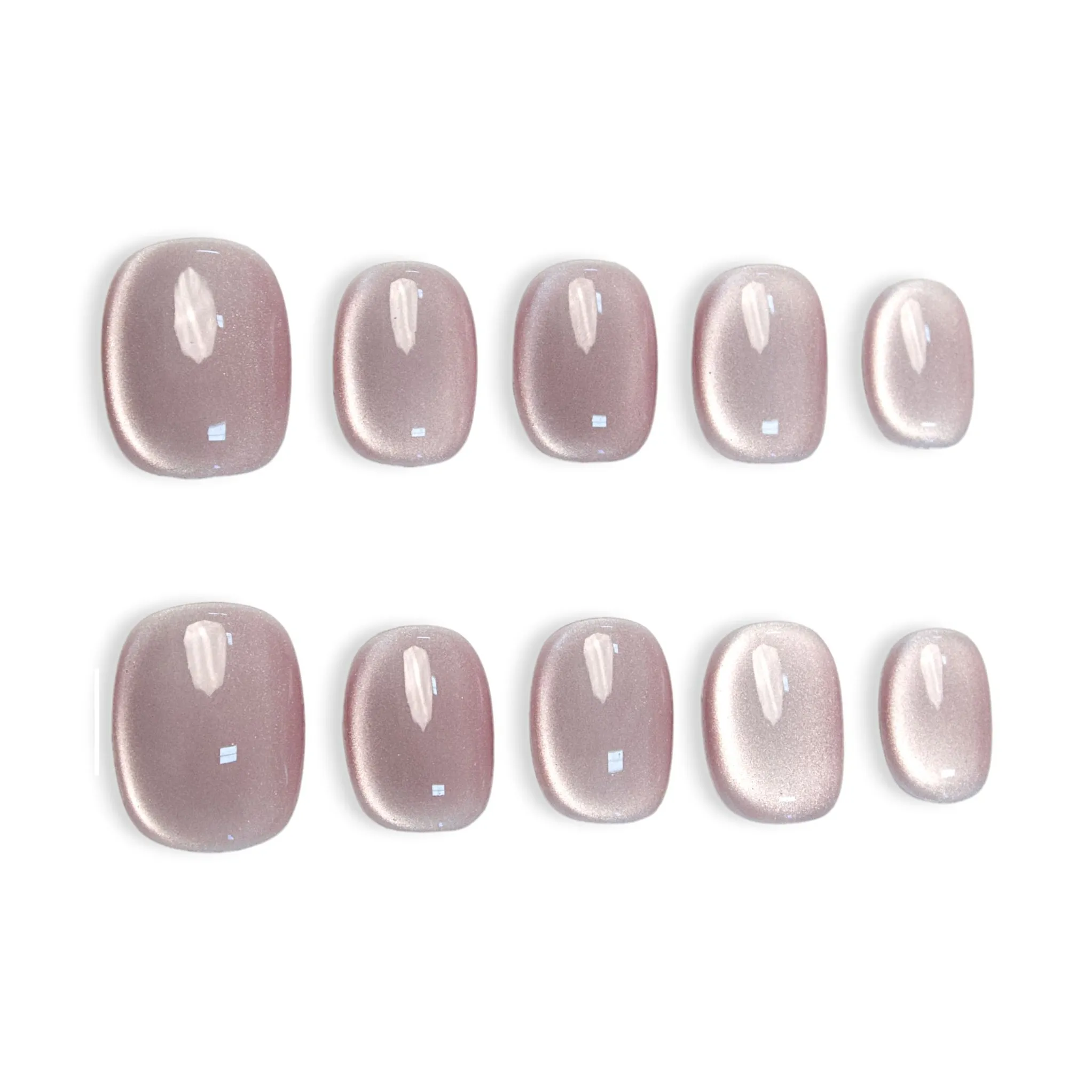 Goodbye Day Розовый Bulb Кошачий глаз Pure Ручной Короткий Claws Осветляющий False Nail Короткий Квадрат And Круглый Coquette 14mm