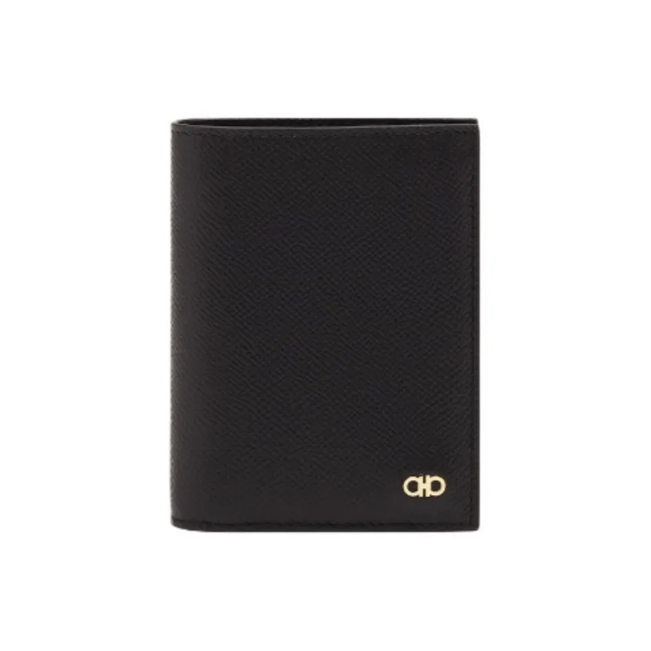 FERRAGAMO Calfskin Wallet Men's Black