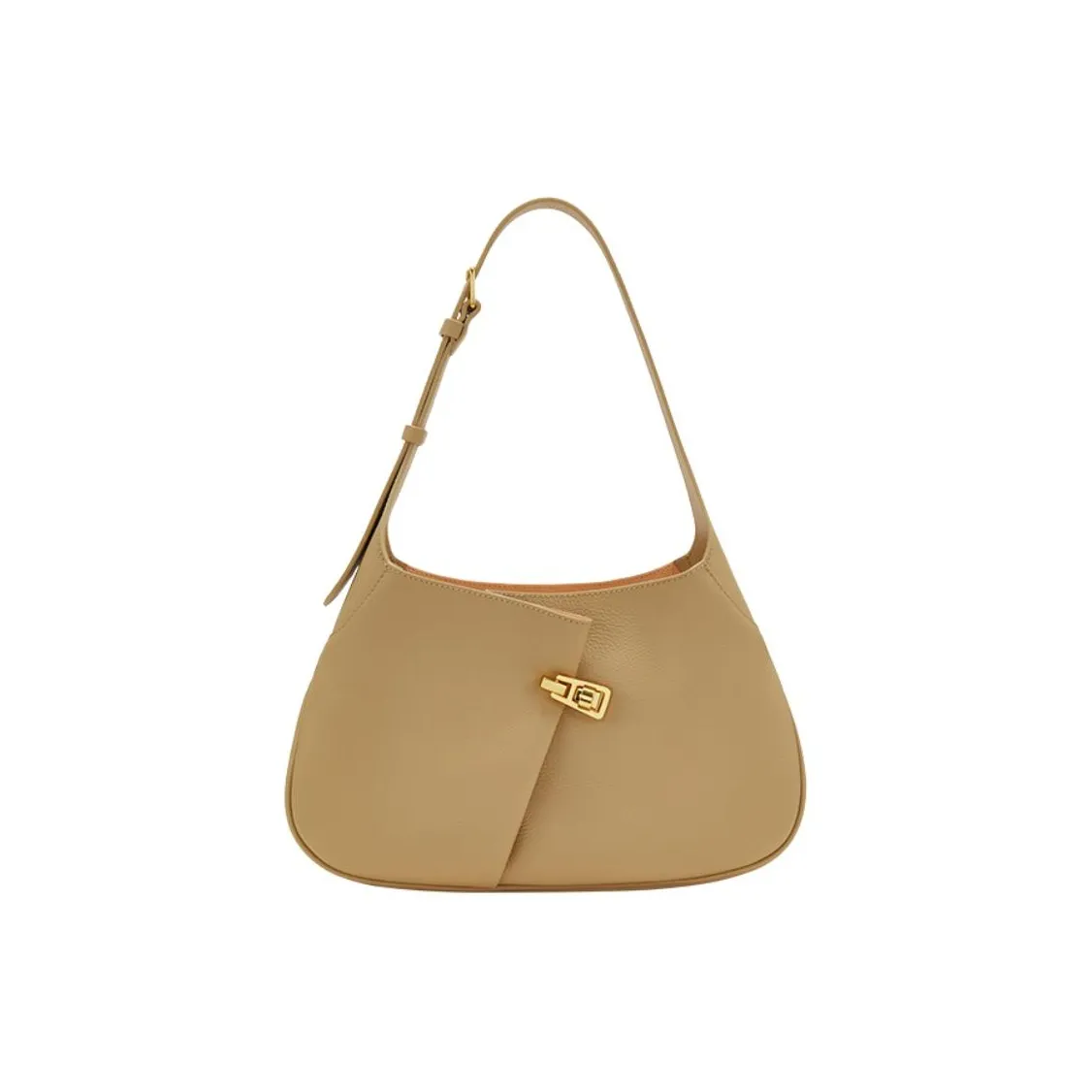 COCCINELLE Сумка из коровьей кожи в форме полумесяца сумка через плечо средняя женская абрикосово-персиковый цвет