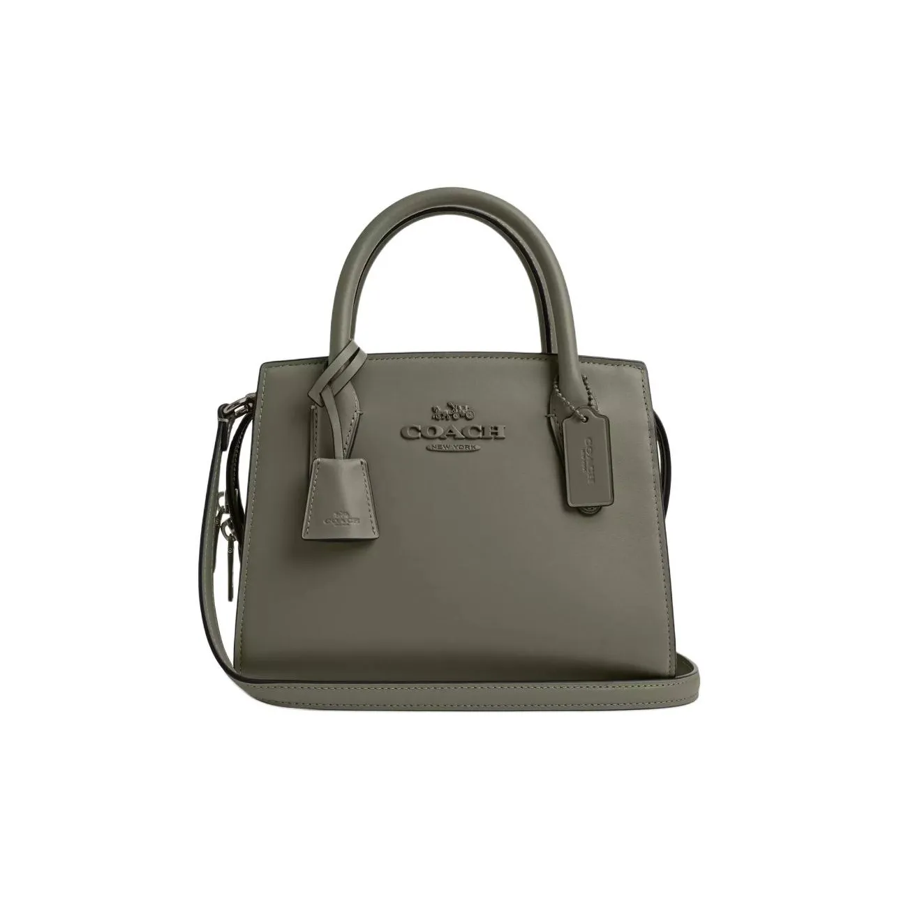 COACH Утонченный Телячья кожа Сумка через плечо Сумка Маленькая Женская Армейский зеленый