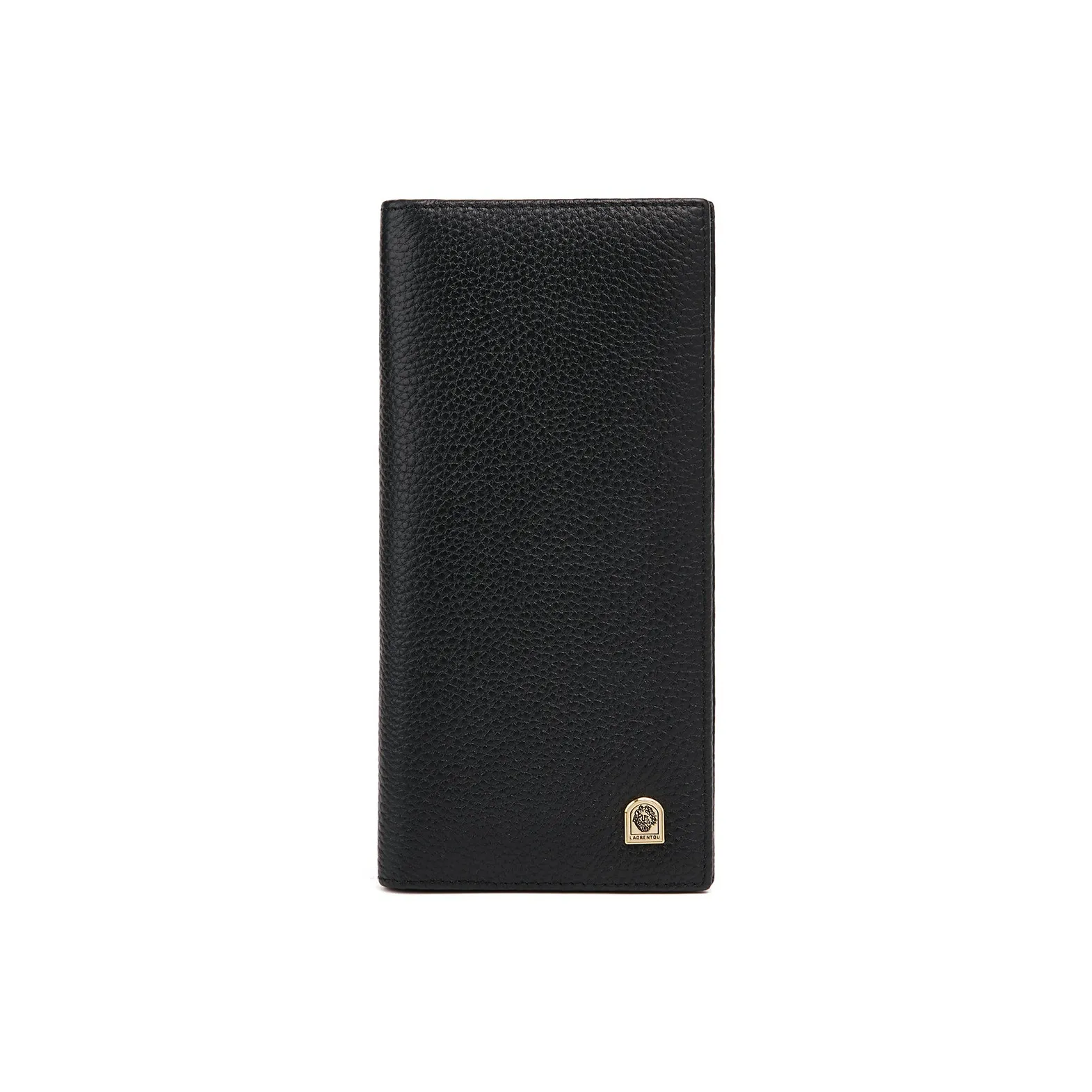 Old Man's Head Cow Leather Leather Clip Wallet Men's Black/Coffee