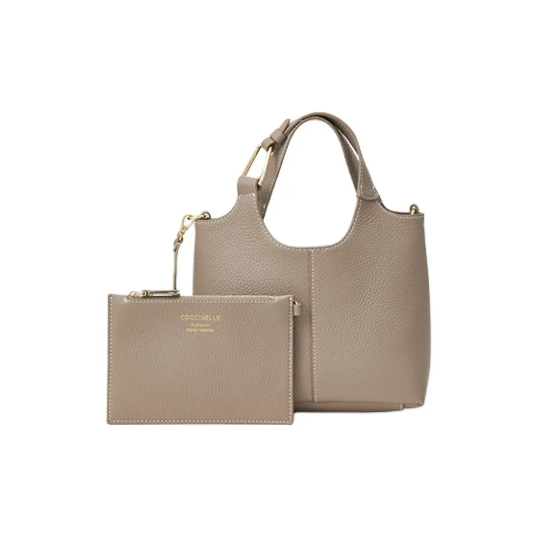 COCCINELLE Корзинка из коровьей кожи сумка через плечо маленькая женская сумка Warm Light серый