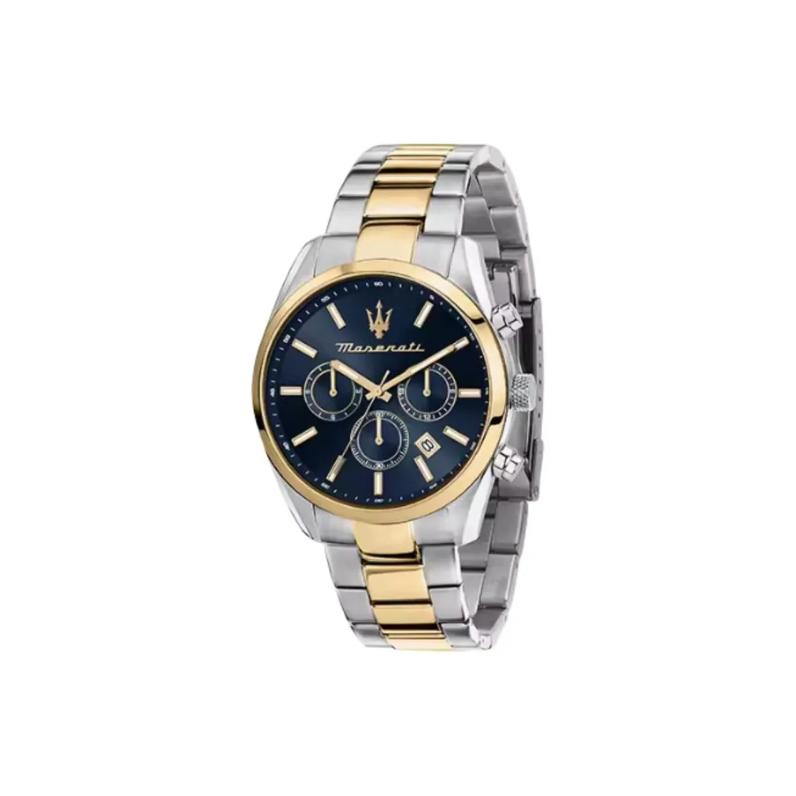 Maserati Heartstring Collection Кварцевые Мужские Часы Металлический Ремешок 43 мм Синий Циферблат