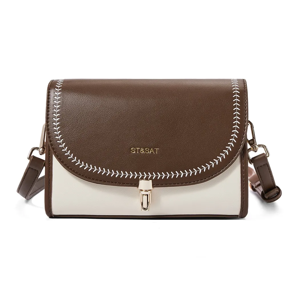 ST SAT Сумка через плечо из синтетической кожи женская абрикосового цвета