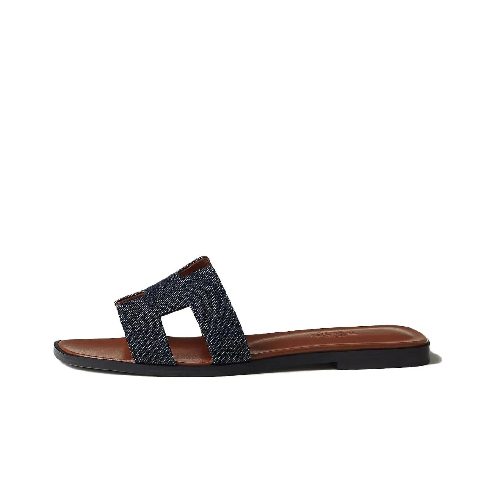 HERMES Oran Slide Slippers Women's Original Blue