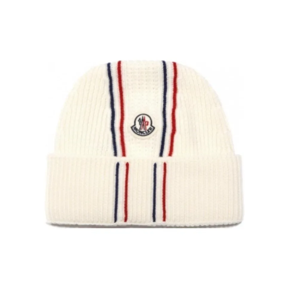 Moncler Tricolor Virgin Wool Beanie