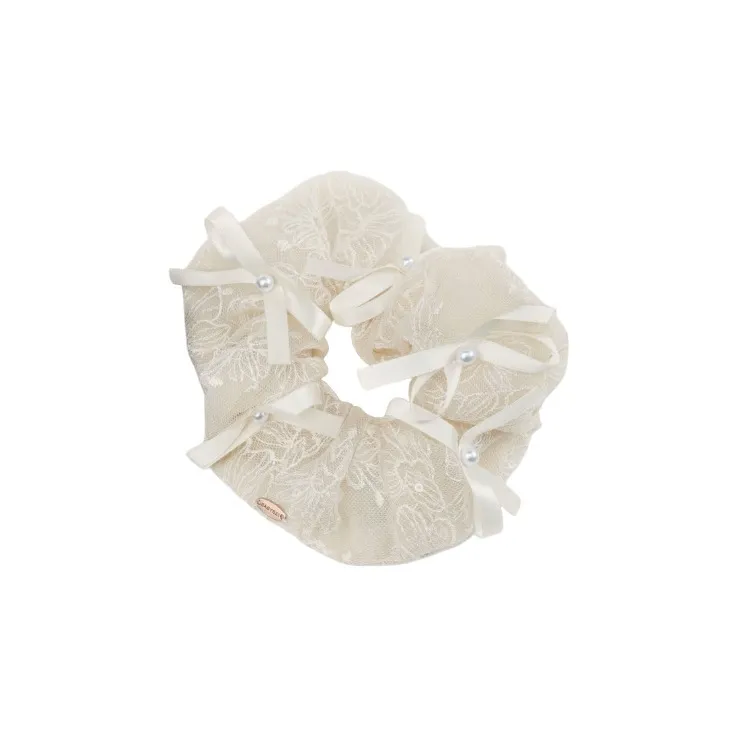 BABYBEI Бант Резинка для волос Элегантность Sweet Style Soft Черный Бежевый Аксессуары для волос Женские