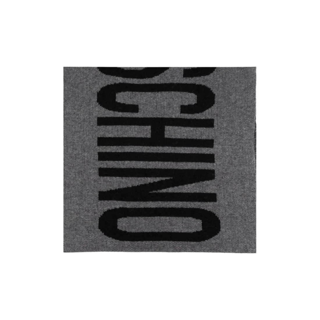 MOSCHINO Шарфы из трикотажа из шерсти Унисекс Серый