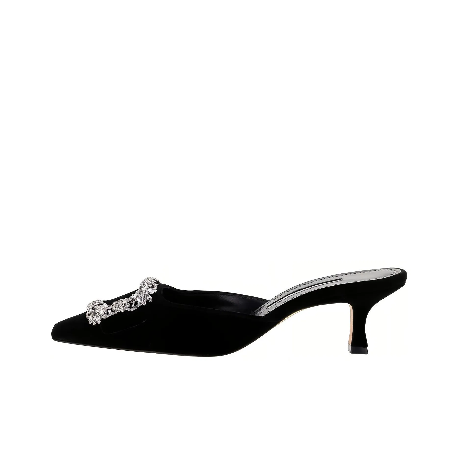 MANOLO BLAHNIK Wrap-toe Slippers Women's Black
